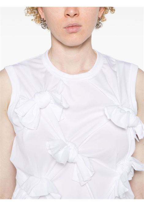 White knot-detailed tank top Comme des garcons - women COMME DES GARCONS | GMT0022